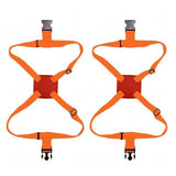 2 Pcs Luggage Straps Bag Bungee Connector Travel Strap Orange