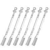 6Pcs Mini Powder Ladle Scoop Mini Spoon Spatula Metal Shovel Silver color Spoon Silver