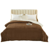 Reversible Throw Blanket Fuzzy Blanket Faux Sherpa Blanket for Bed Sofa Coffee