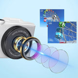 5K Digital Camera WiFi Vlogging Camera with 180 Degree Flip Screen White