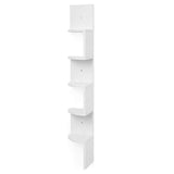 5 Tier Corner Zigzag DVD CD Storage Shelf Wall Mount Display Rack White