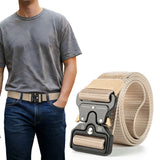 Nylon Tactical Belt Quick-Release for Outdoor Work Khaki
