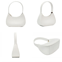 Women Shoulder Bag Elegant Feminine Mini Handbags with Zipper Closure White