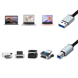 Cable USB to USB 2.0 Printer Type A Male to B for Scanner