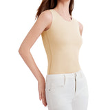 Underwear Round Neck Slim Fit Fall Winter Warm Baselayer Top for Women for Daily Wear & Layering Apricot