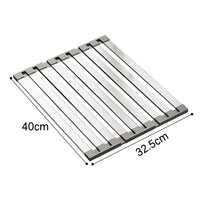 Foldable Over Sink Drying Drainer Stainless Steel Dish Rack for Kitchen