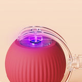 Interactive Cat Toy Ball Fast Rolling Motion Activate Cat Toy Red