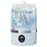 Mini Portable Washing Machine Rechargeable Small Clothes Washer for Travel Use Blue