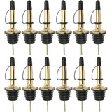 12Pcs Liquor Pour Spout With Dust Caps - Bottle Pourers for Alcohol Gold