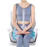 Memory Foam Seat Cushion Lumbar Support Pillow for Office Chair Wheelchair Gray