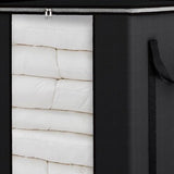 Clothes Storage Foldable Thick Fabric Blanket Storage Bags With Handle Black