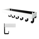 Key Holder Wall Mount Adhesive Key Hooks for Wallet House Accessories White