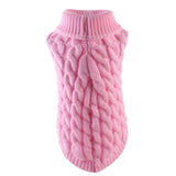 Puppy Dog Winter Sweater Knitted Jumper for Small Dogs Pink