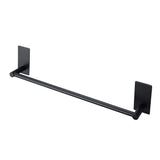 Stainless Steel Self-Adhesive Towel Rack for Bathroom – No-Drill Wall-Mounted Holder Black