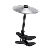 Clip-On Mini Desktop Cymbal Drum Musical Instrument Desk Toy for Music Lovers Silver