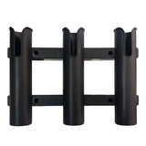 3-Tube Fishing Rod Holder Bracket Rack for Boats Garage and Cooler Black