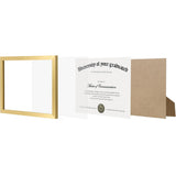 Certificate Frame with Clear Plexiglass for Wall and Tabletop Gold