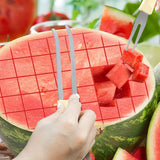 3-in-1 Watermelon Fork Slicer Cutter Watermelon Popsicle Cutter Camping Kitchen Gadgets Beige