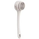 Electric Body Back Scrubber for Shower Dual Handle Bath Brush for Exfoliating Massage Apricot