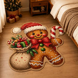 Soft Christmas Velvet Floor Mat with Non Slip Dot Backing Style 1