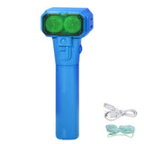 Handheld Double Wheel Rope Launcher – Glow-in-the-Dark Lasso Loop Fidget Toy Blue