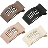 4PCS Large Flat Hair Clips Rectangle No-Slip Claw Clips for Women Style 2