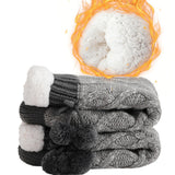 Non Slip Cabin Soft Fleece Socks For Womens Winter Warm Thick Thermal Cozy Plush Grey