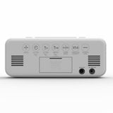 Digital Alarm Clock with Vibration Bed Shaker for Heavy Sleepers White