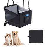 Foldable Pet Auto Seat  Pad Water-resistant for Small Medium Dogs Black