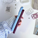 Frosted Camera Lens Case for iPhone 18 Pro Max Easy Attached Blue