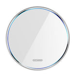 Fast Wireless Charger Pad with Mirror Surface for Smartphones White