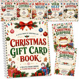 Christmas Gift Card Book DIY Spiral Bound with Handwritten Note Pages Style 1