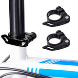 2PCS Bicycle Seat Clamp Alloy Quick Release Road Post MTB Bike Saddle Black