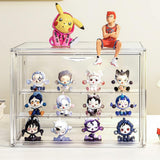 3-Tier Clear Display Case Dustproof Storage Box for Action Figures Collectibles Model Toys White