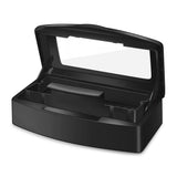 ABS Nail Tool Cleaning Soaking Box with Lift Up Filter Tray Black