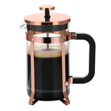 French Press Coffee Maker Borosilicate Glass & Stainless Steel Cold Brew Gold