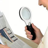 Double Lens Magnifying Glass With Light Handheld Beauty Magnifying Lamp