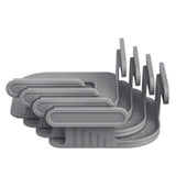 4PCS Invisible Bedsheet Clips Bed Sheet Holders with Lock Strips Grey