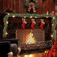 10M Christmas Garland with LED Lights Artificial Wreath Stairs Rattan Decoration Xmas String Light