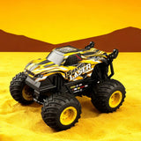 RC Dinosaur Monster Truck 1:20 Scale Toy with Lights and Music Yellow