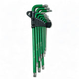 9Pc Hex Key Set with CRV Steel for Car and Motorcycle Repair Green