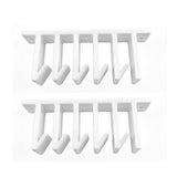 2 Pcs 5 Slot Under Shelf Lid Organizer Slide In for Kitchen Cabinet Storage White
