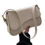 One Shoulder Bag for Women Trendy Underarm Fashion Handbag Cream