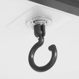 10 Pcs Adhesive Wall & Ceiling Decor Hook Heavy Duty No-Drill 360 Degree for Hanging Home Black