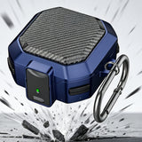 Protective Case Compatible With Samsung Galaxy Buds 4 and 4 Pro Shockproof Earbuds Case Cover with Lock Clip Blue