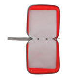 Water-Resistant 40-Disc CD Storage Case Hard Shell CD Holder with Individual Sleeves Zipper Organizer for Music Games Data Discs Red