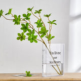 Book Vase for Flowers Room Decor Clear Flower Vase Bookshelf Bedroom Home Office Decor Style 4