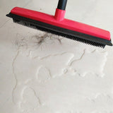 Rubber Broom for Pet Hair Car Windows Cleaning Long Handle Squeegee Red