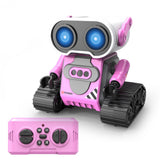 Rechargeable Gesture-Controlled Robot Toy with LED Light Effects and Remote Control Pink