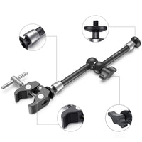 11 Inches Adjustable Articulating Arm  with Clamp for SLR Camera LCD Monitor